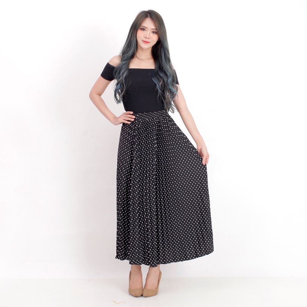 ROK PLISKET PAYUNG POLKADOT  HYGET PREMIUM