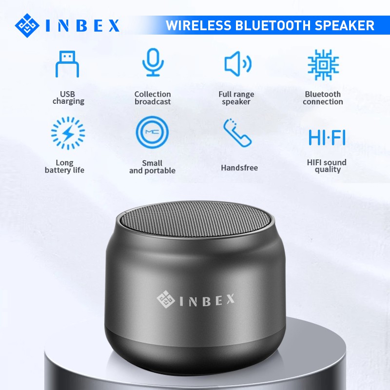 INBEX Mini Bluetooth Speaker/Portable Wireless Speaker with HD Sound/18-Hour Playtime-1