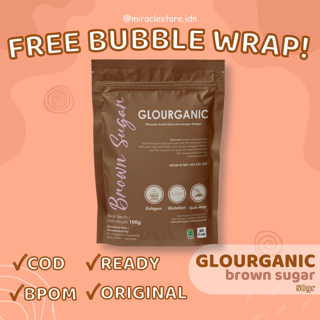 

BROWN SUGAR COLLAGEN DRINK GLOURGANIC MINUMAN COLLAGEN RASA BROWN SUGAR