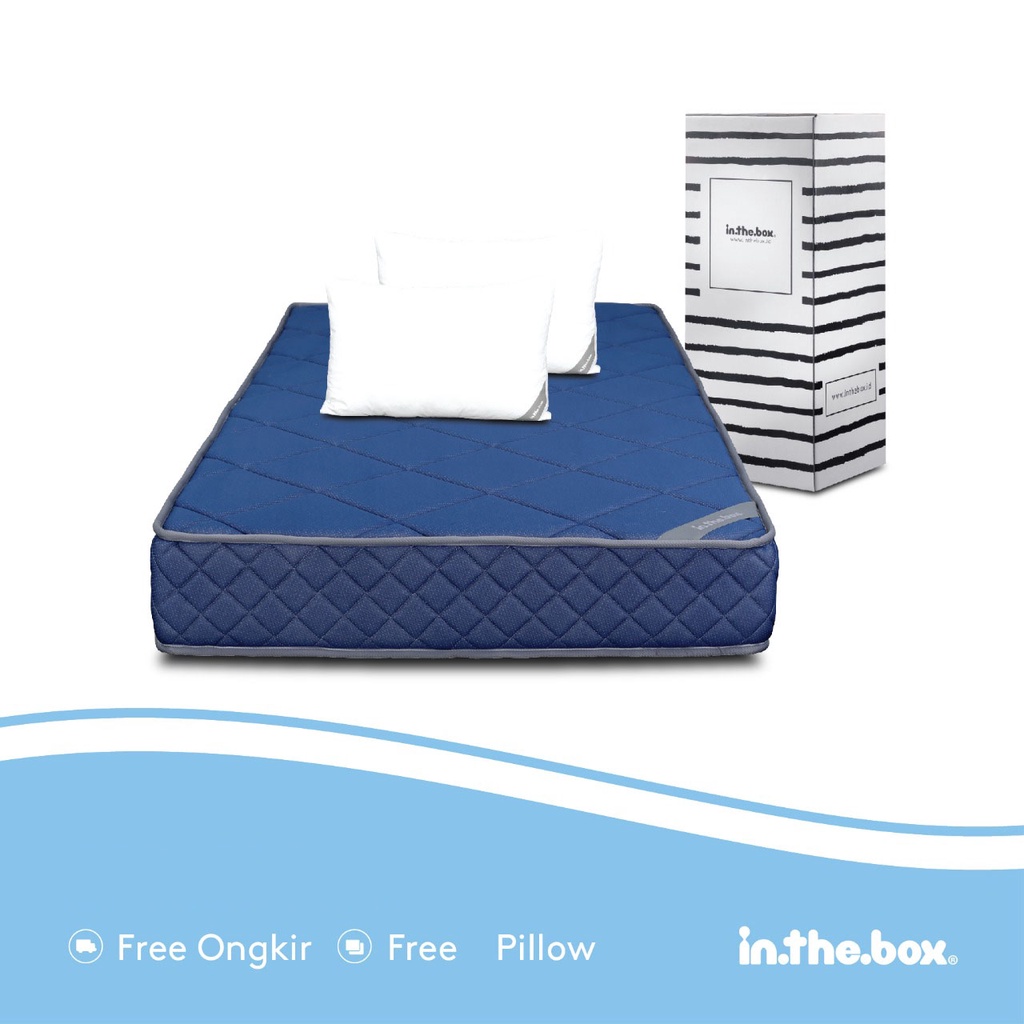 Kasur Busa INTHEBOX Hybrid Ukuran 160 x 200 x 20 cm (Queen / Nomor 2) - FREE Bantal