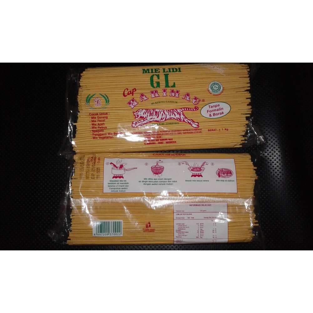 

Mie Lidi Kuning 1 kg