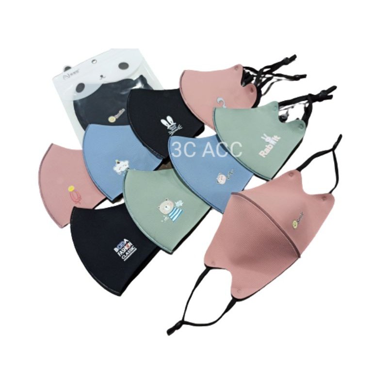 Masker mulut motif ice silk cotton stretch import High Quality adjustable