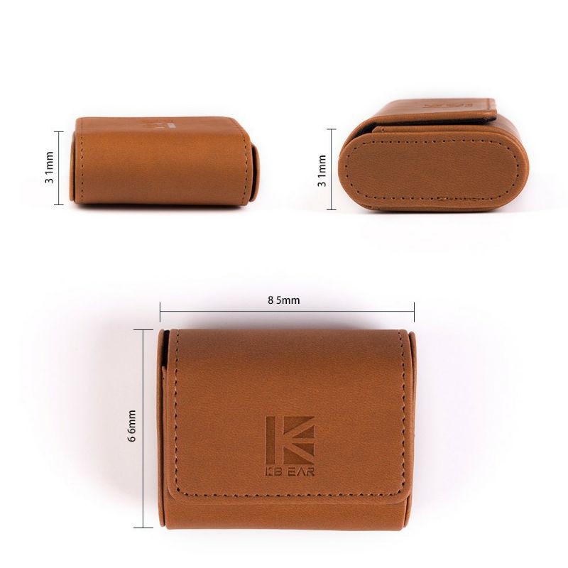 KBEAR High-end Leather Case Earphone Protable Case Storage Package Case Bag with Logo