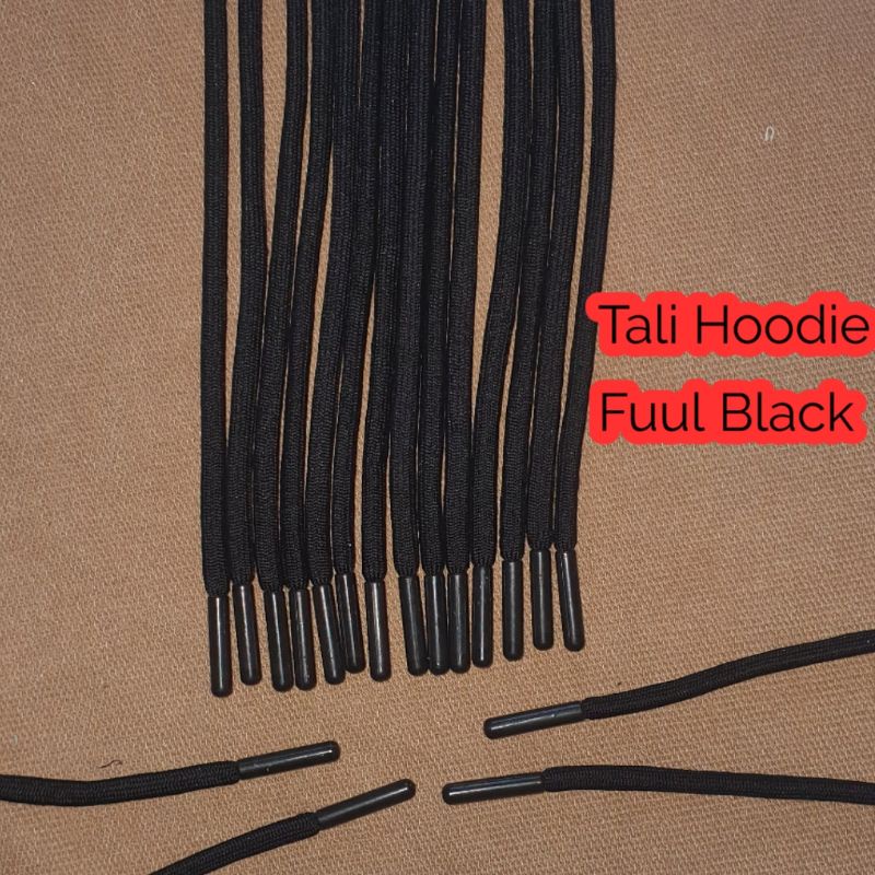 Tali Hoodie Full Black 5mm P.120cm Bulat