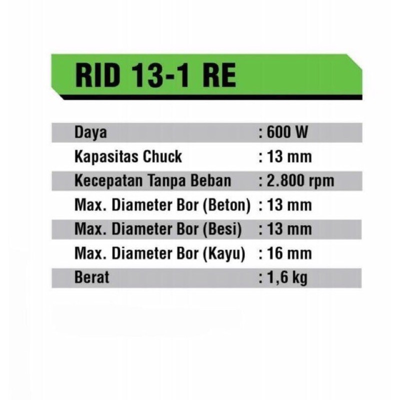 PAKET RYU MESIN GERINDA DAN MESIN BOR 13MM