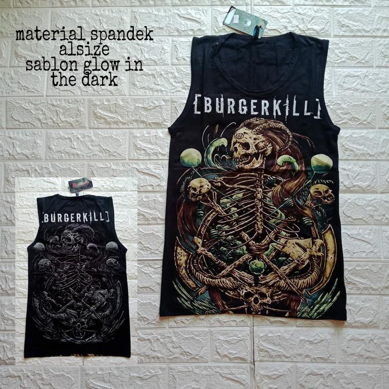 BAJU SINGLET BURGERKILL KAOS METAL LEKBONG