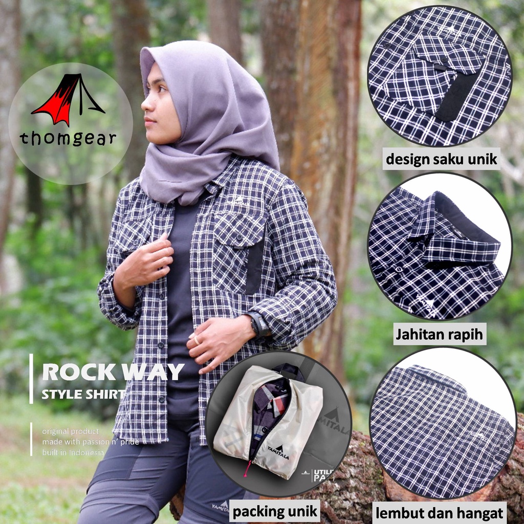 Yamitala Kemeja Lapang Flanel Hangat Rock Way Quickdry Stretch Breathable Ringan Pria Wanita Baju Lengan Panjang Tactical Outdoor Pdl Pdh Dinas Pns Kantor Resmi Seragam Proyek Komunitas Club Model Terbaru 2022 Murah Original Ori Thomgear Paiton