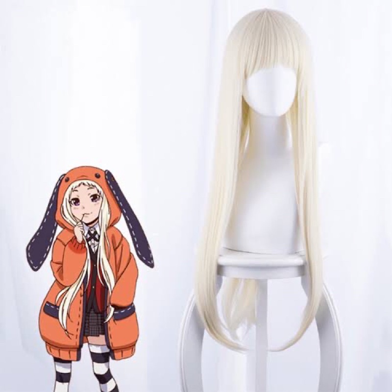 Runa Yomozuki Kakegurui wig cosplay pale blonde halloween