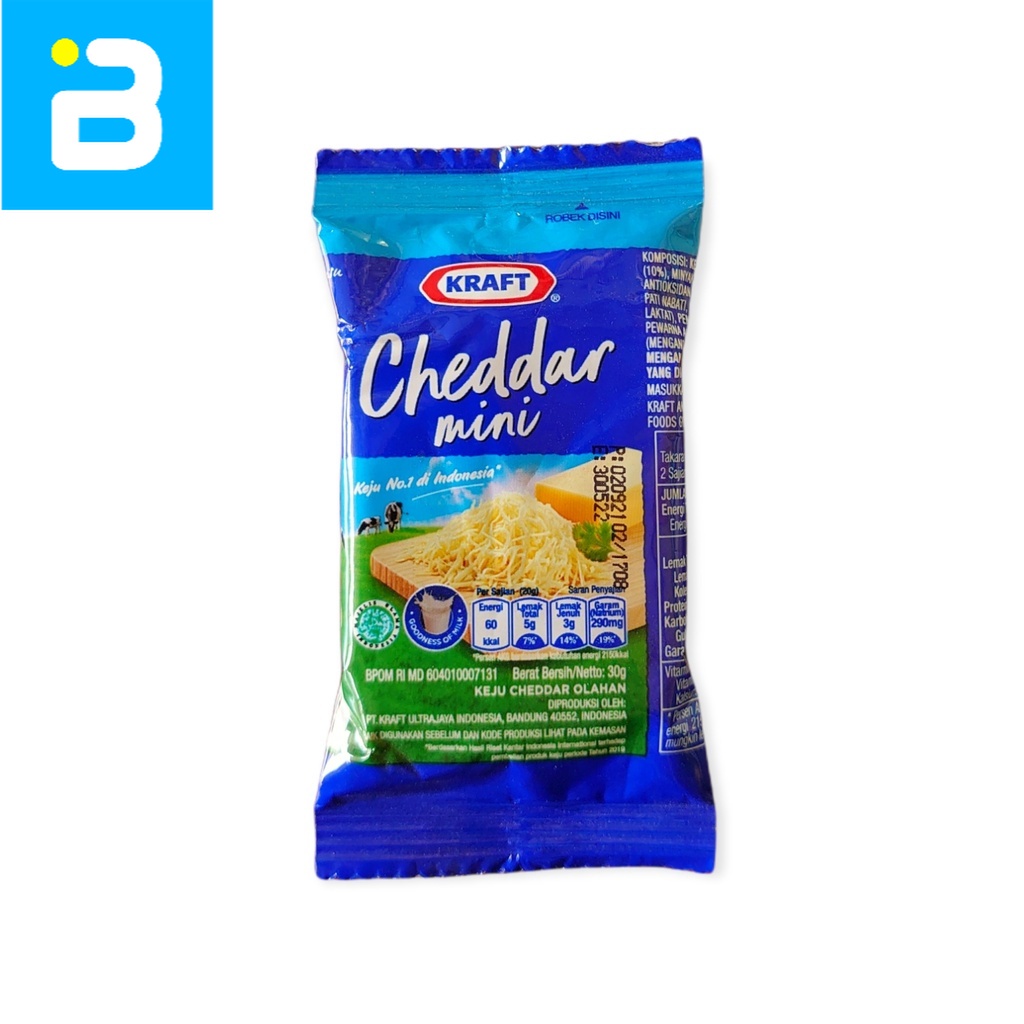 

Keju Kraft Cheddar Mini 30 G