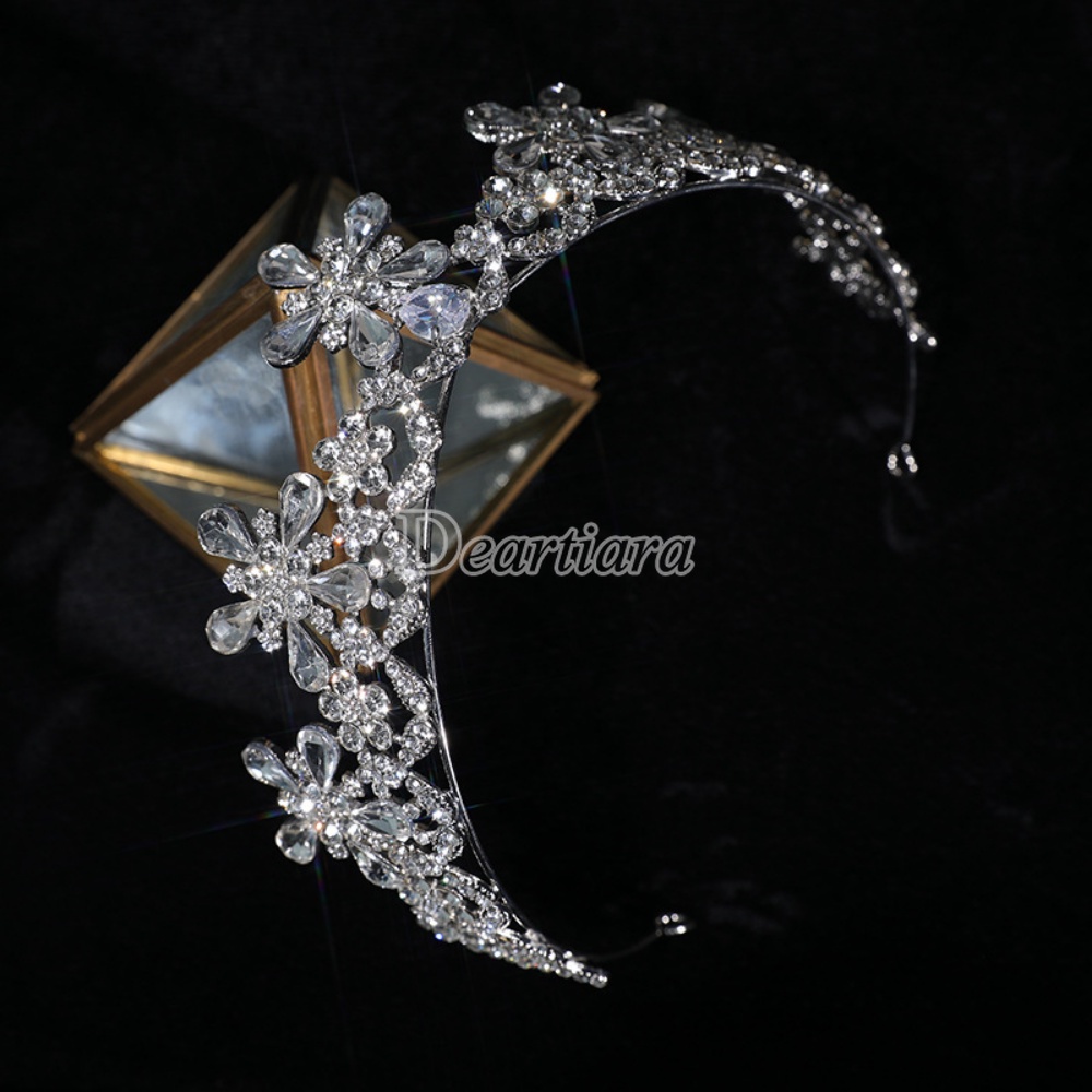 Tiara Mahkota Hias Zircon Untuk Pengantin Wanita