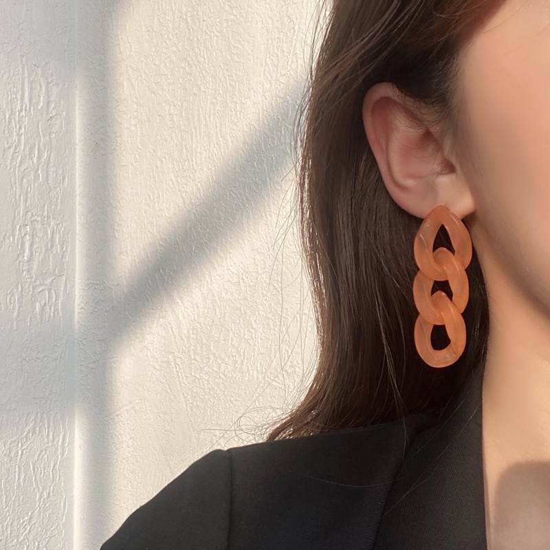 Anting Rantai Warna jelly Untuk Aksesoris Wanita