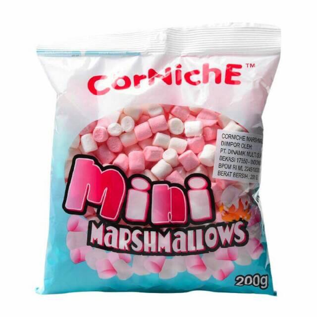 CORNICHE MINI PINK &amp; WHITE MARSHMALLOW 200GR