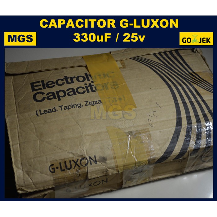 10Pcs Elco 330uf 25v Gluxon Original Kapasitor Elko 330 uf 25 v Gluxon