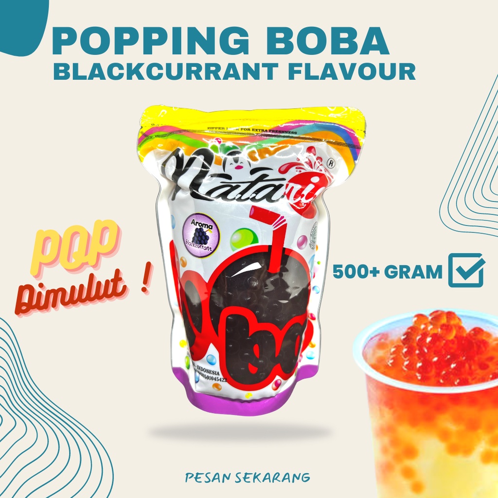 

Popping Boba Blackcurrant 500g Cobain Dulu!