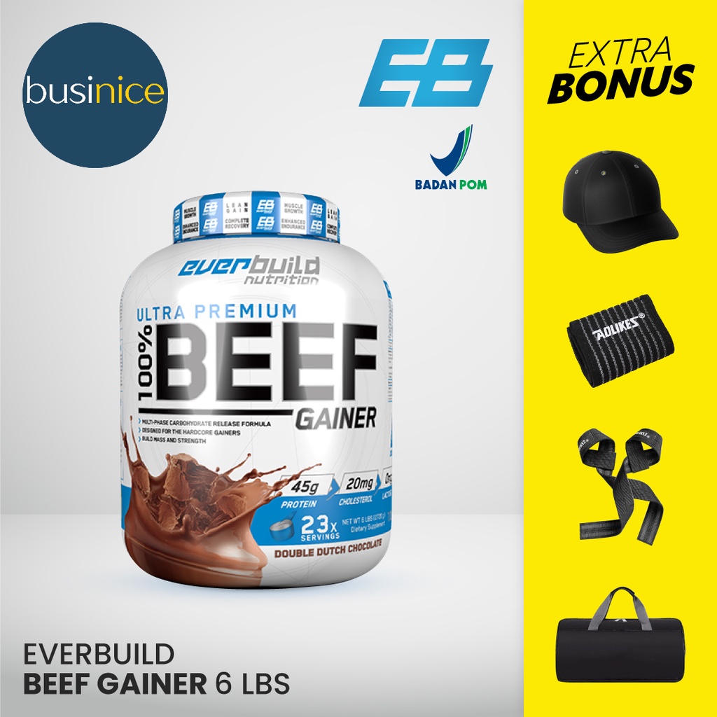 Everbuild Nutrition Beef Gainer 6 Lbs Mass Gainer Ultra Premium 100%