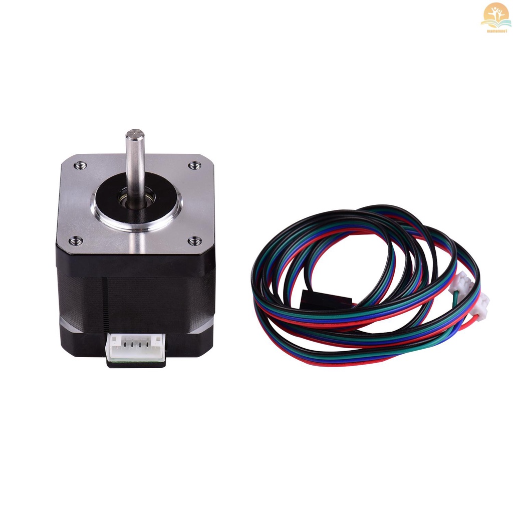 42 Stepper Motor 2 Phase 0.9 Degree Step Angle Low Noise 17HS4401S Stepping Motor with 1m Cable for CNC 3D Printer