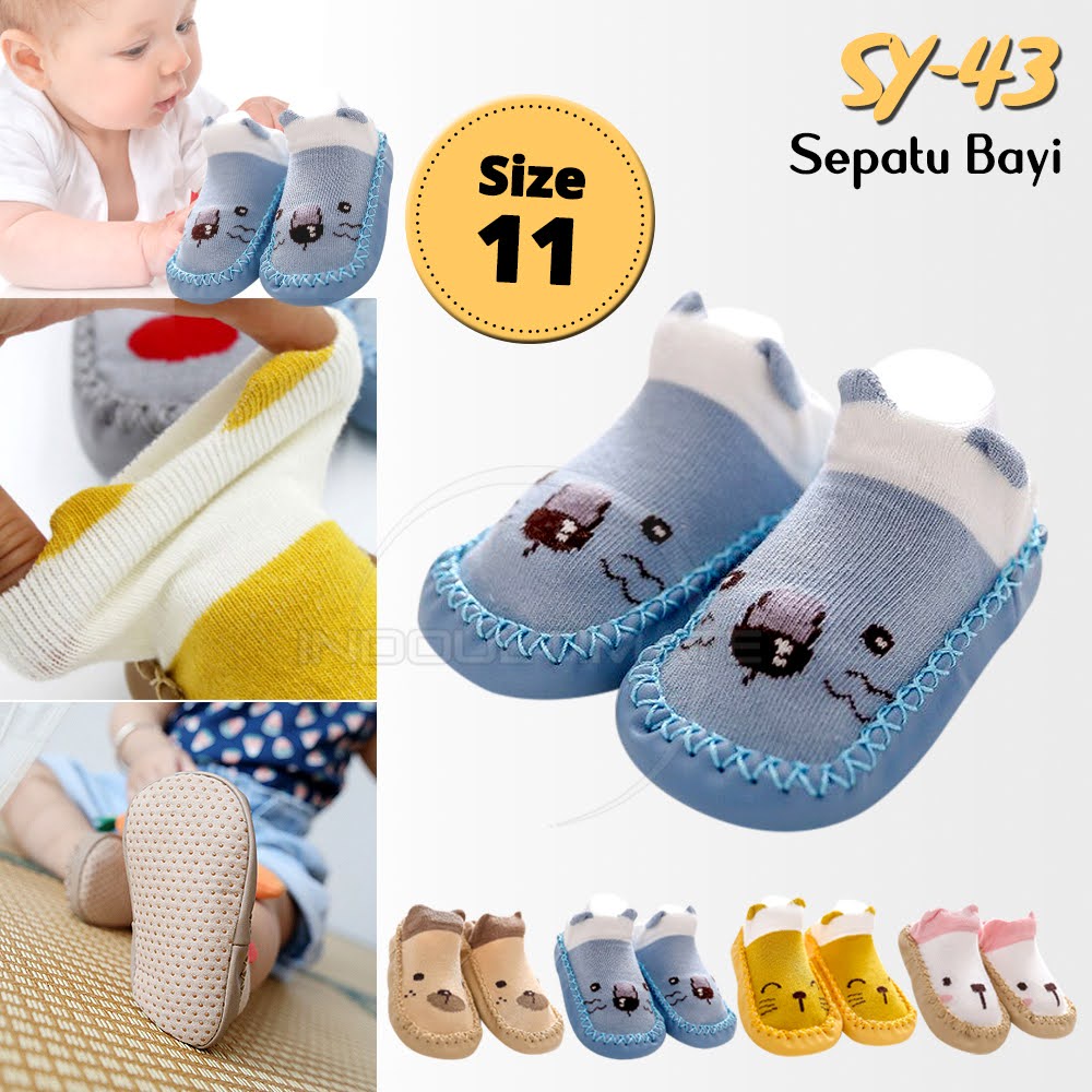 sepatu bayi prewalker kaos kaki anak import SY-43 Kaos Kaki Prewalker Bayi Anti Slip