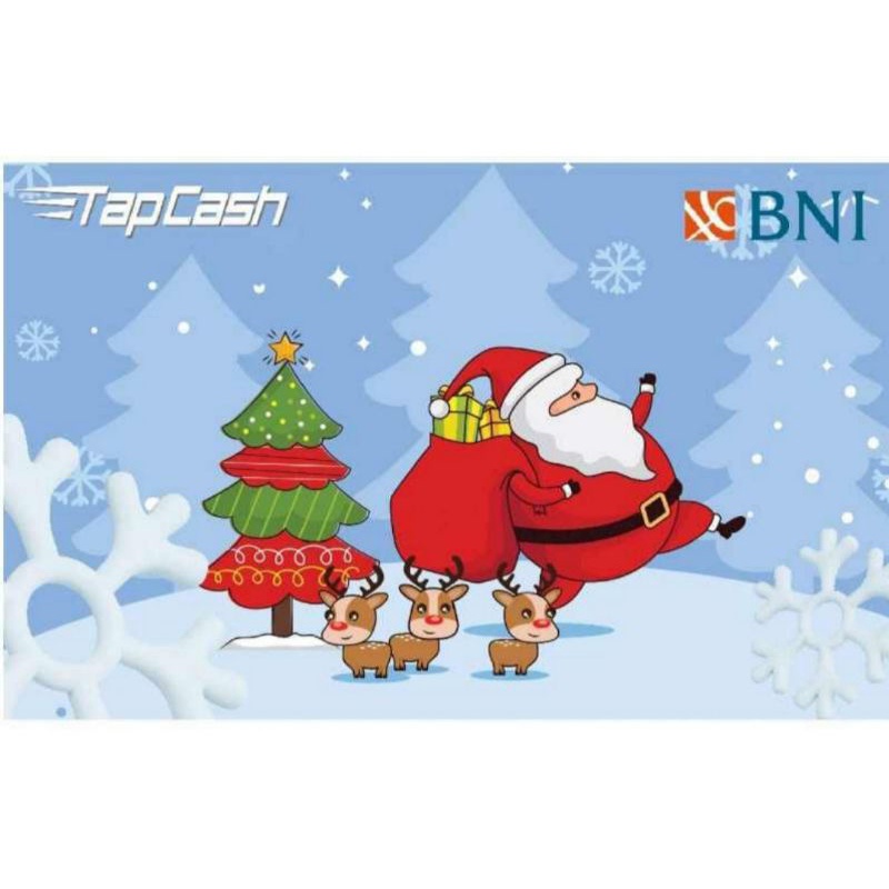 Kartu  TapCash BNI Emoney Etoll  saldo 0 -  Christmas