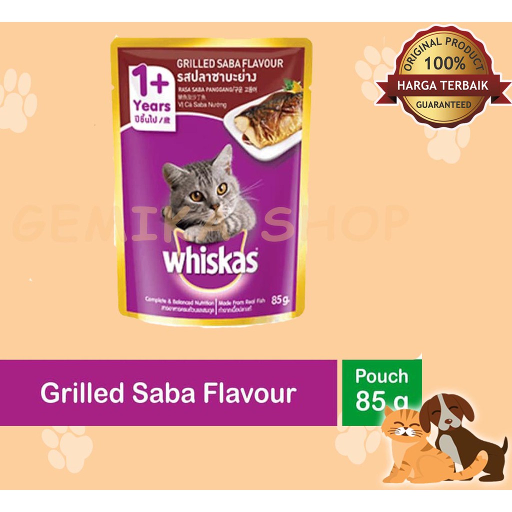 WHISKAS ADULT 85 GR | MAKANAN KUCING | CAT FOOD