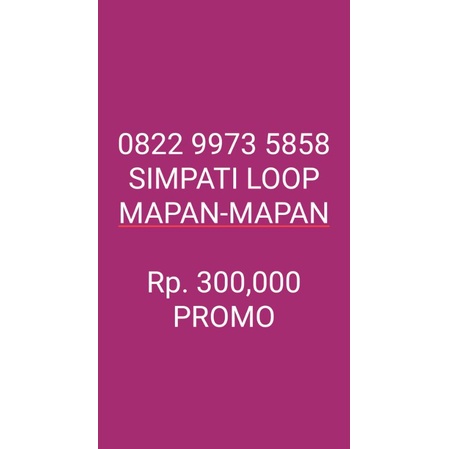 SIMPATI, SIMPATI LOOP,  LOOP,  9973 5858, EKOR 5858, 5858