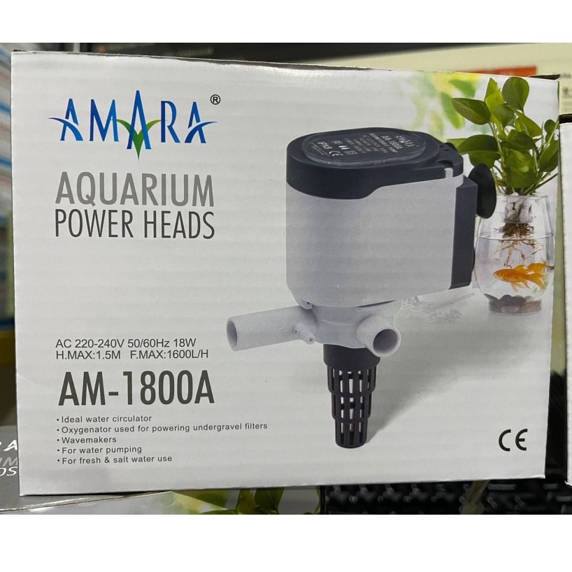 Pompa Celup Water Pump AMARA AM1800 AM 1800 A 18 Watt Aquarium Kolam Ikan