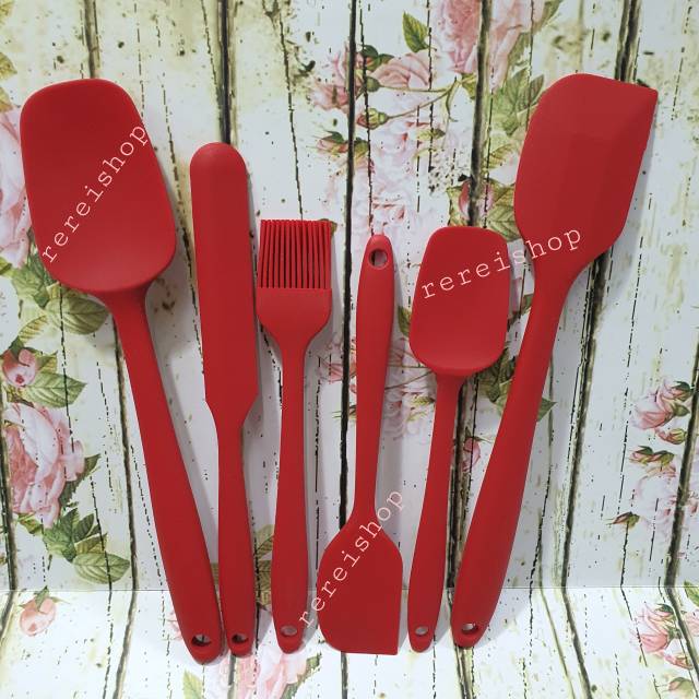 rubber spatula set 5pcs non sambungan with box