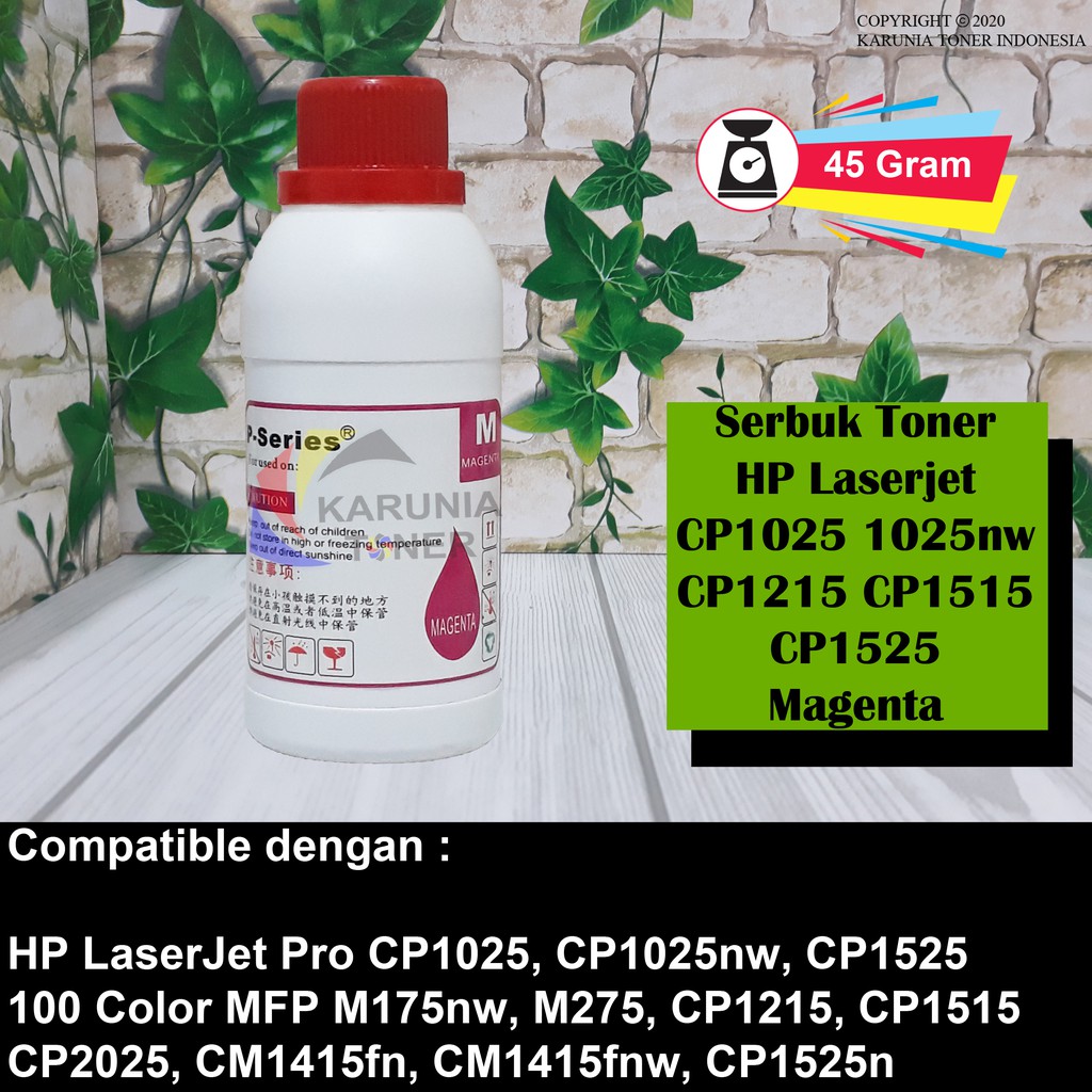 SERBUK / BUBUK TONER REFILL COLOR PRINTER Cp1025 Magenta CE312A