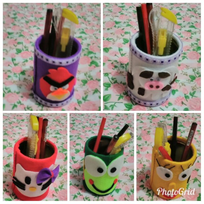 

tempat pensil flanel free nama