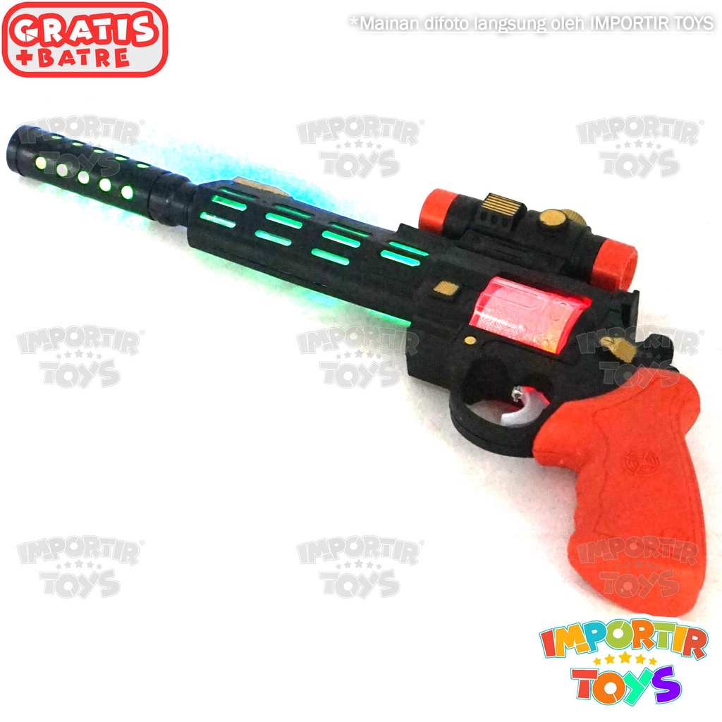 Tembakan Pistol Anak Bercahaya dan Suara Mainan Pistol Bayi Toys Kid