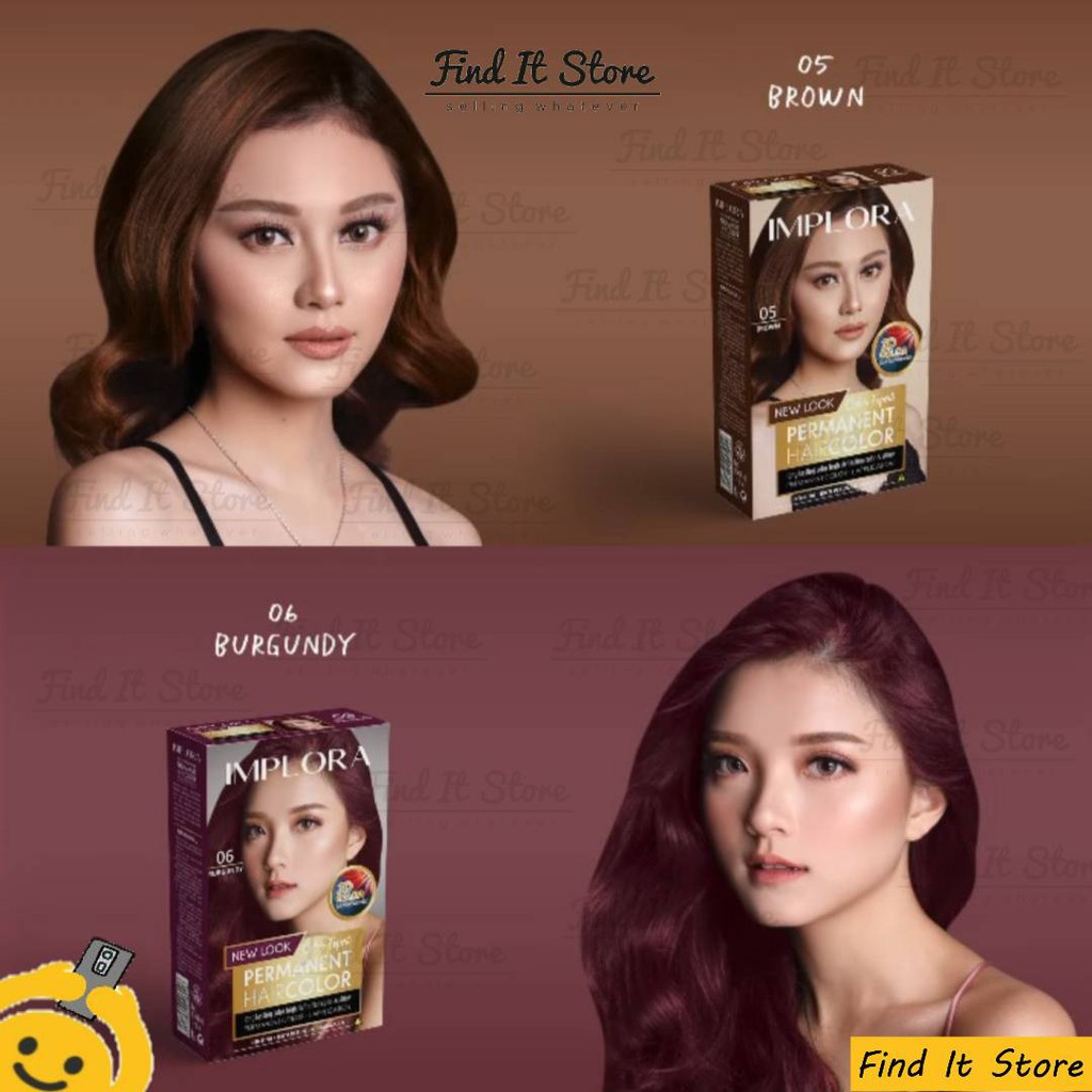 Implora Permanent Hair Color | Cat / Pewarna Rambut | BPOM