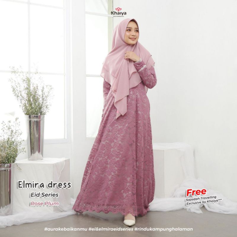 ELMIRA DRESS - Rose Plum Size M - Mom/Dewasa By Khaiya
