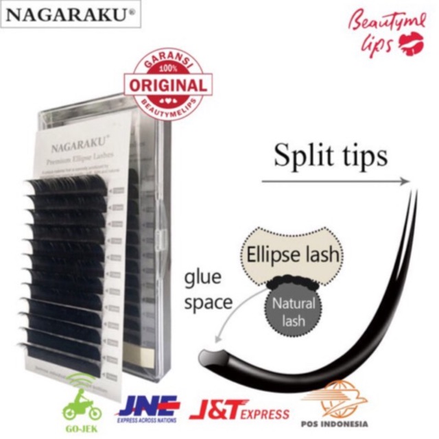 ELLIPSE Nagaraku Super Soft 9/10/11/12/13/14 Ellipse lashes bulu mata eyelash extension