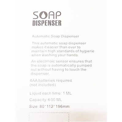 Tempat Sabun Cair / Soap Dispenser Sensor
