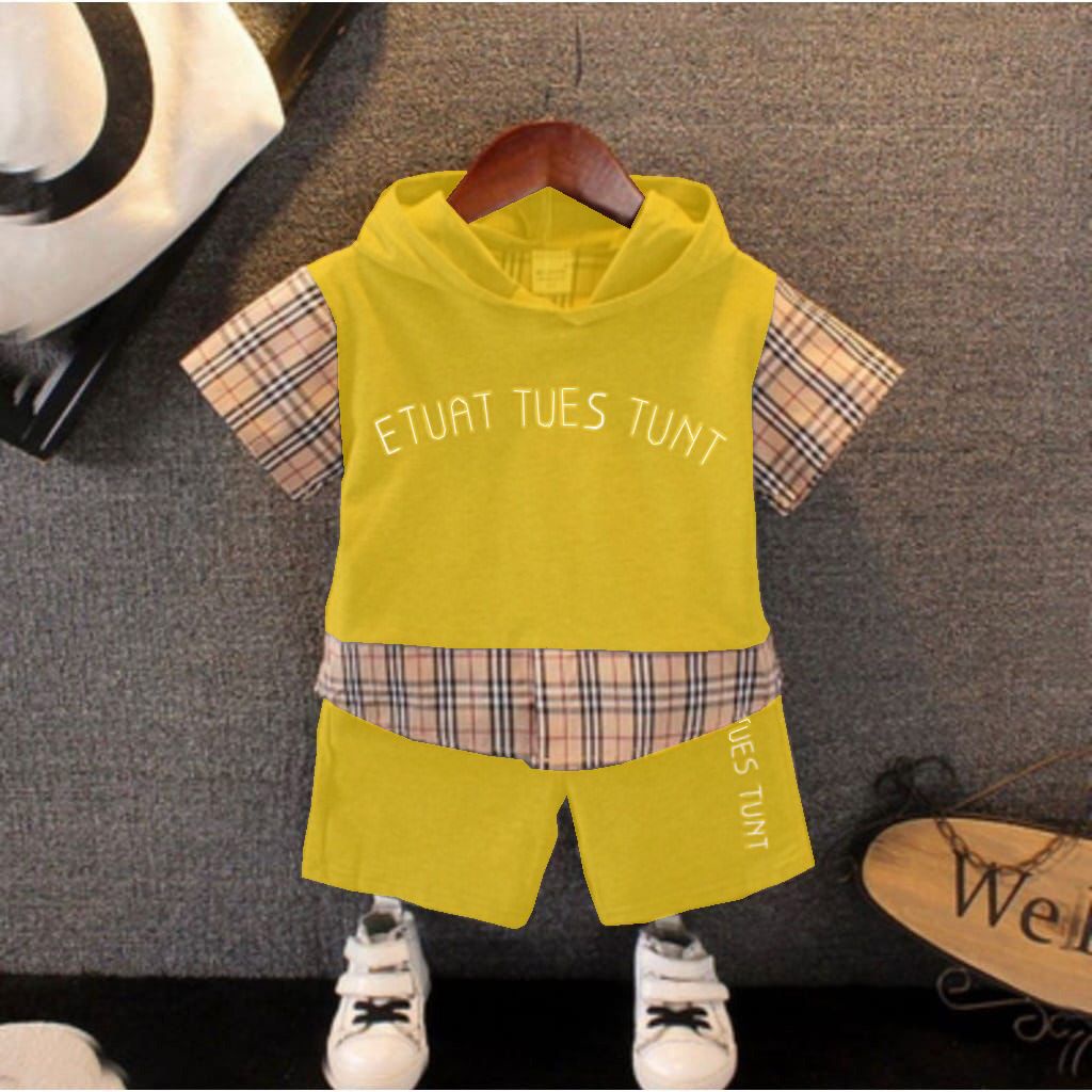 TokoMilkan Setelan Baju Anak Laki Laki Etuat Tues Tunt | Pakaian Anak Bahan Katun Umur 1-6 Tahun