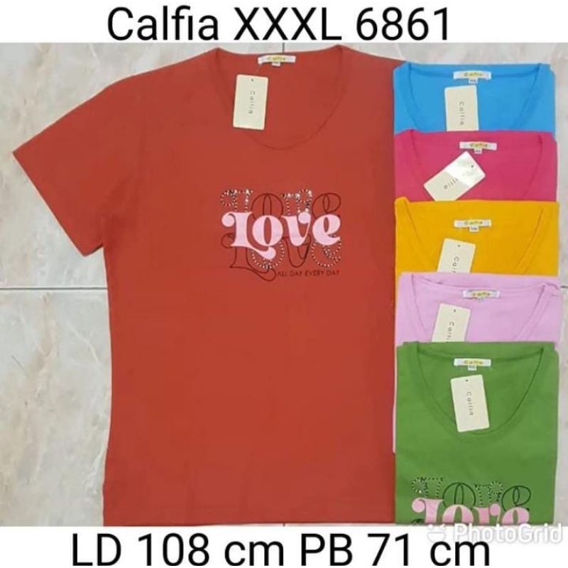 Kaos Murah Calfia Wanita Import size XXXL