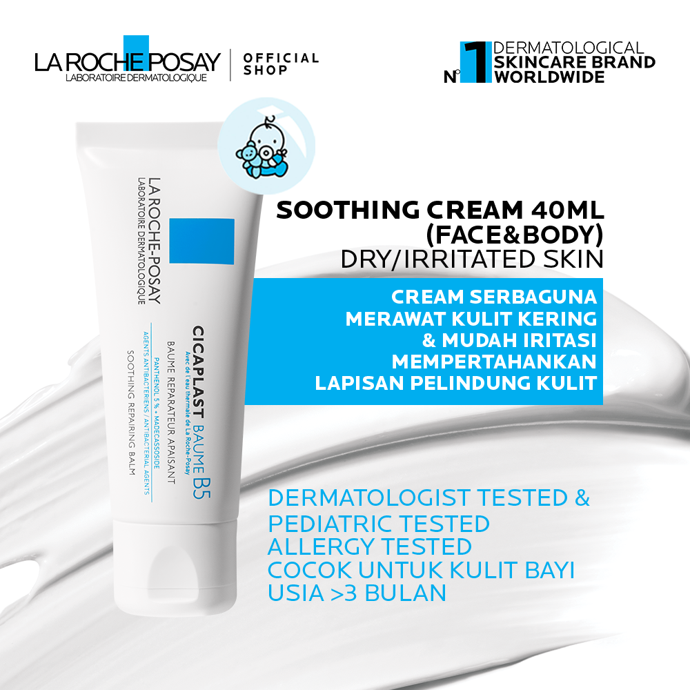 La Roche Posay Cicaplast Baume B5 Soothing Balm 40ml- Krim Kulit Kering ...