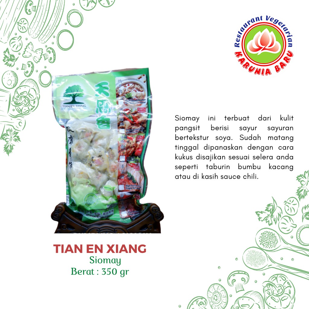

Tian En Xiang Siomay Vegan/Vegetarian 350 gr