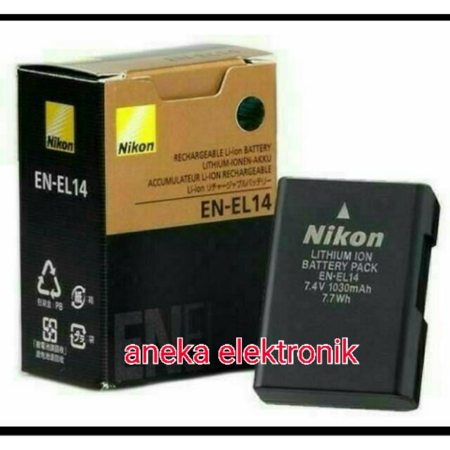 BATRAI / BATTERY NIKON EN-EL14 FOR NIKON D3100,D3200,D3300,D5100,D5200,D5000