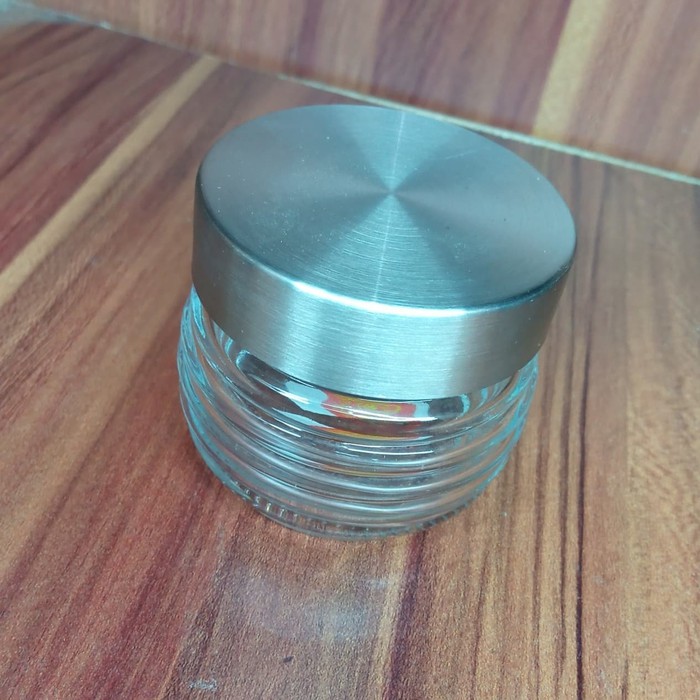 toples mini bulat / toples kue / glass jar 125ml tutup / jar unik / botol toples jar unik / toples