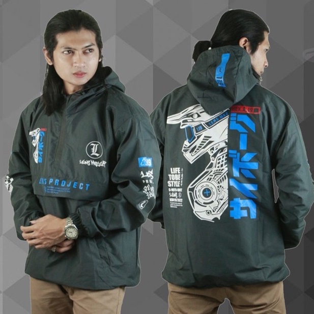 JACKET COUGLE RACING PRIA WANITA - JACKET PARASUT SAKU DORAEMON