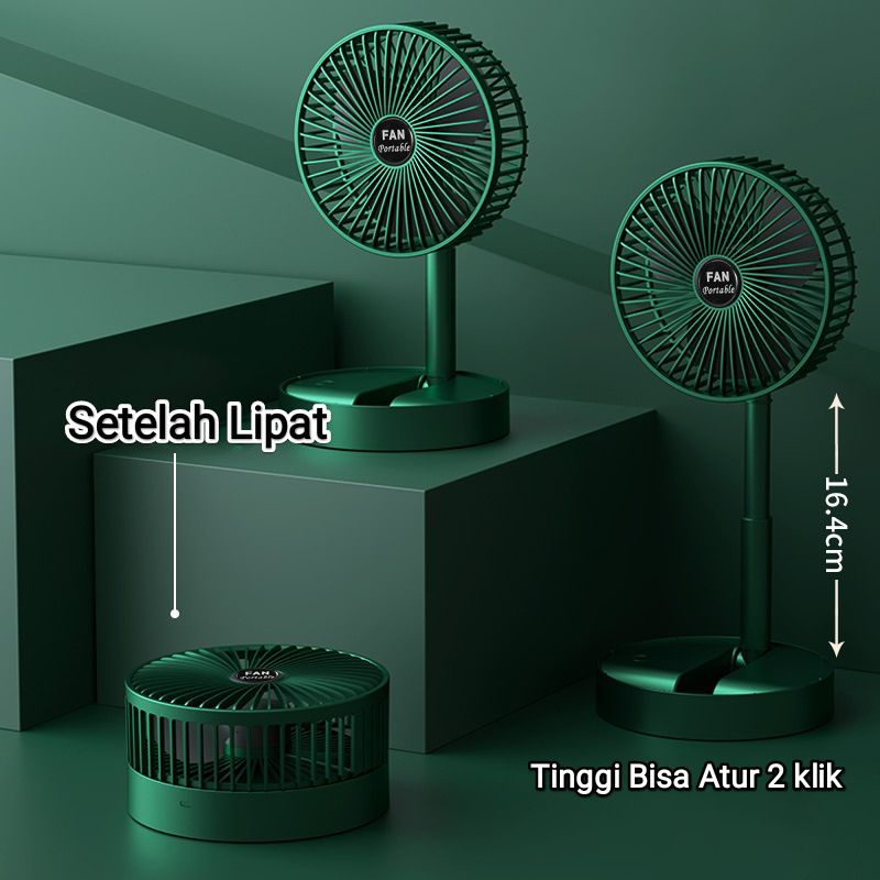 [ KYLO ] Kipas Angin Lipat Portable USB Charger/Kipas Angin Meja Putar 180°