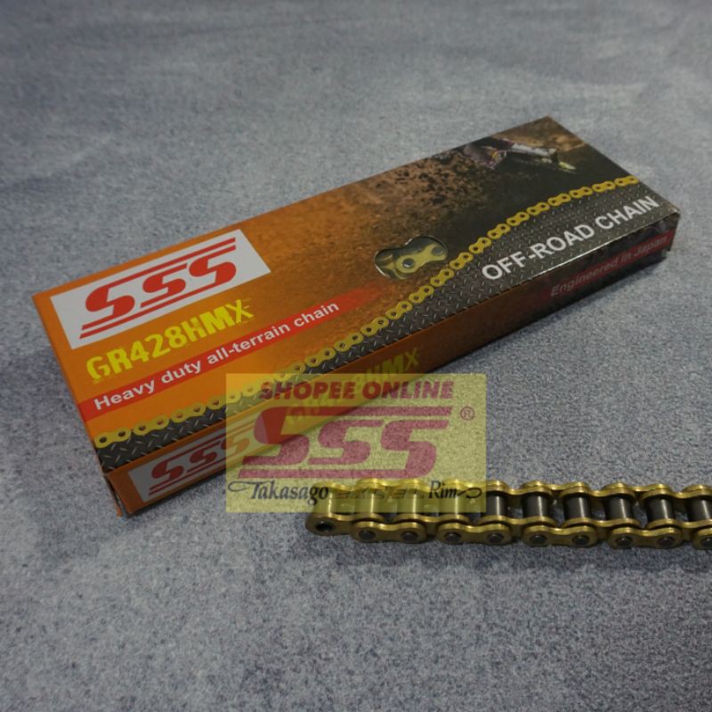 GEARSET / GIRSET / 1SET GIR RANTAI SSS TIPE 428 SB HSB HSBT HMX LO RO R15V3 NEW VIXION R MT15 XSR155-HMX Gold