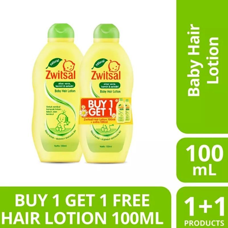 Zwitsal Baby Hair Lotion Aloe Vera AVKS/Sweet Almond 100ml/200ml - Lotion Rambut Bayi