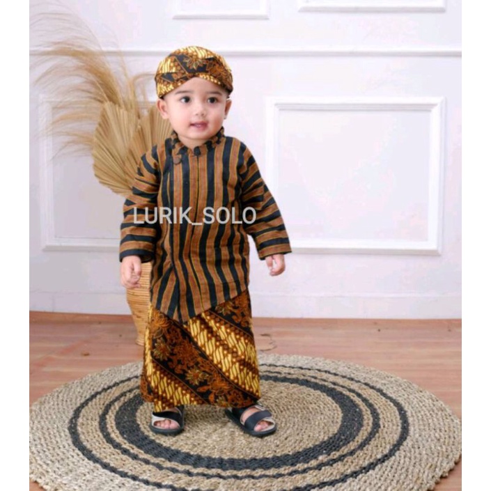 Baju lurik anak laki laki - Baju adat anak laki laki - baju jawa anak laki laki - baju adat jawa ana