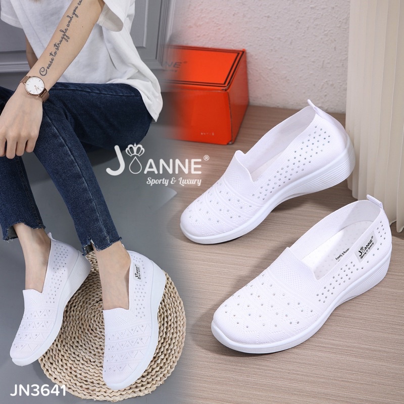 [ORIGINAL] JOANNE Highsole Slip On Shoes Sepatu Wanita #JN3641