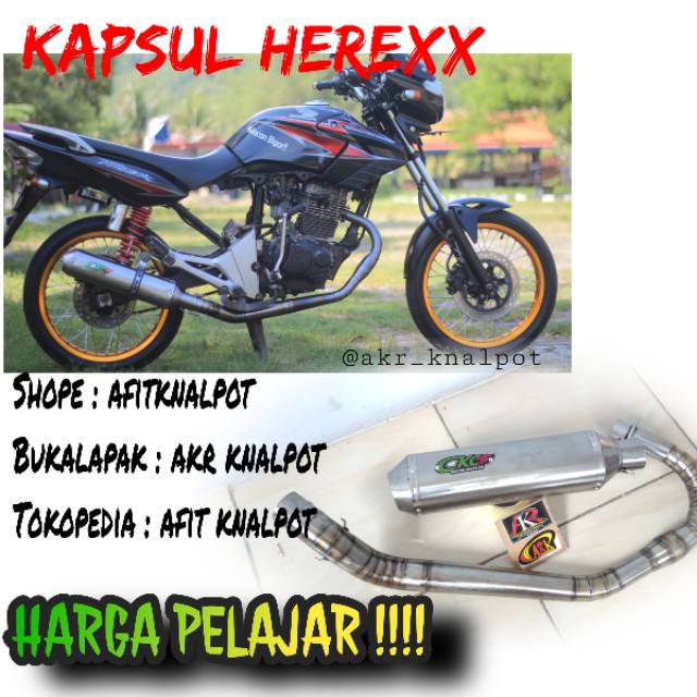 Knalpot herex kapsul ckc tiger megapro powerbom leher j