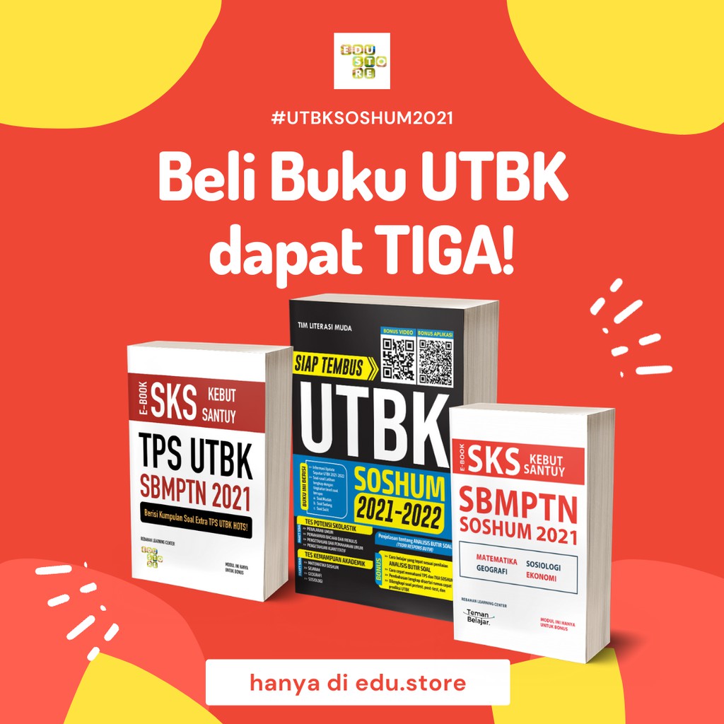 PAKET BUKU SBMPTN SOSHUM 2021 / BUKU UTBK 2021 / BUKU TPS ...