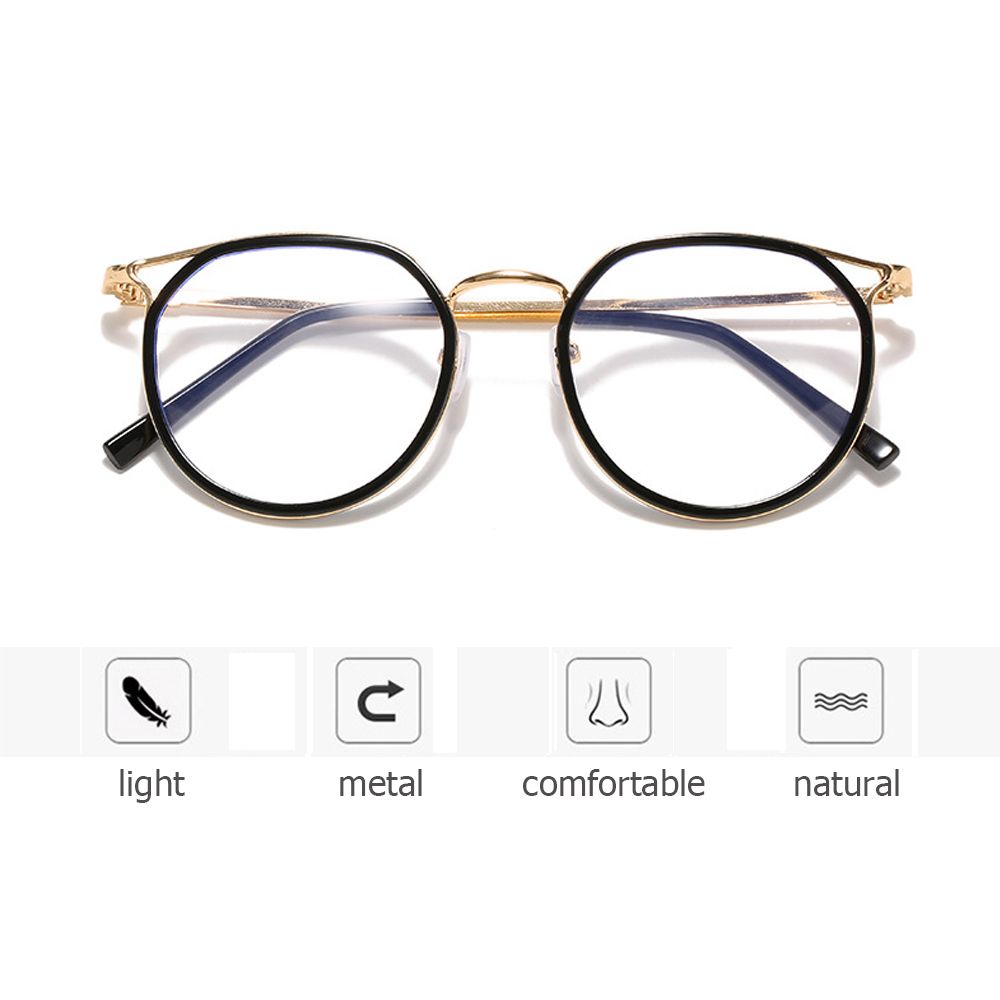 TOP Vision Care Anti-UV Blue Rays Glasses Cute Optical Glasses Computer Goggles Women Metal Eyeglasses Eyewear Myopia Glasses/Multicolor