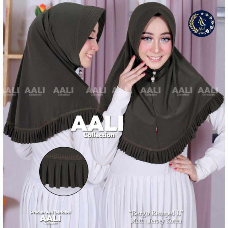 Jilbab Rempel Lipit  Pet / Kerudung Rempel Size L/Bergo Lipit Rempel Pet