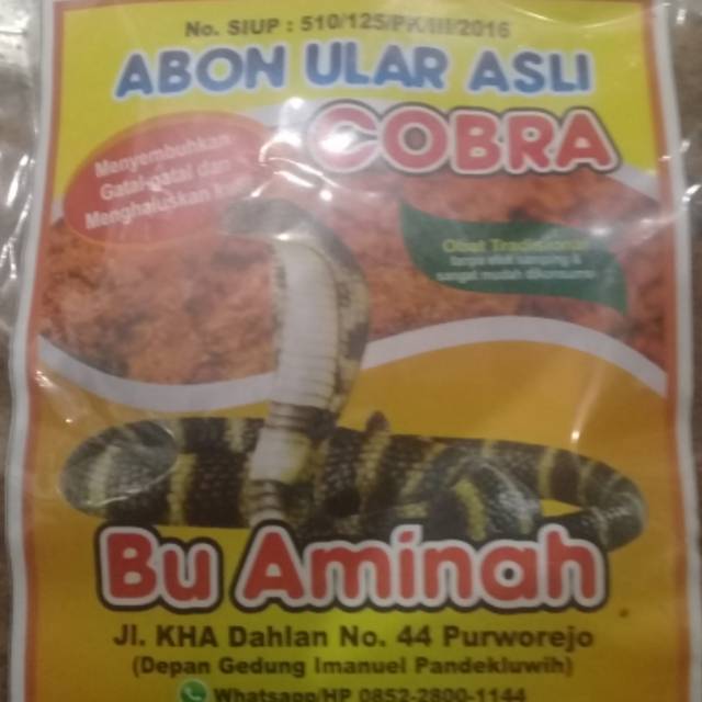 

ABON ULAR ASLI COBRA